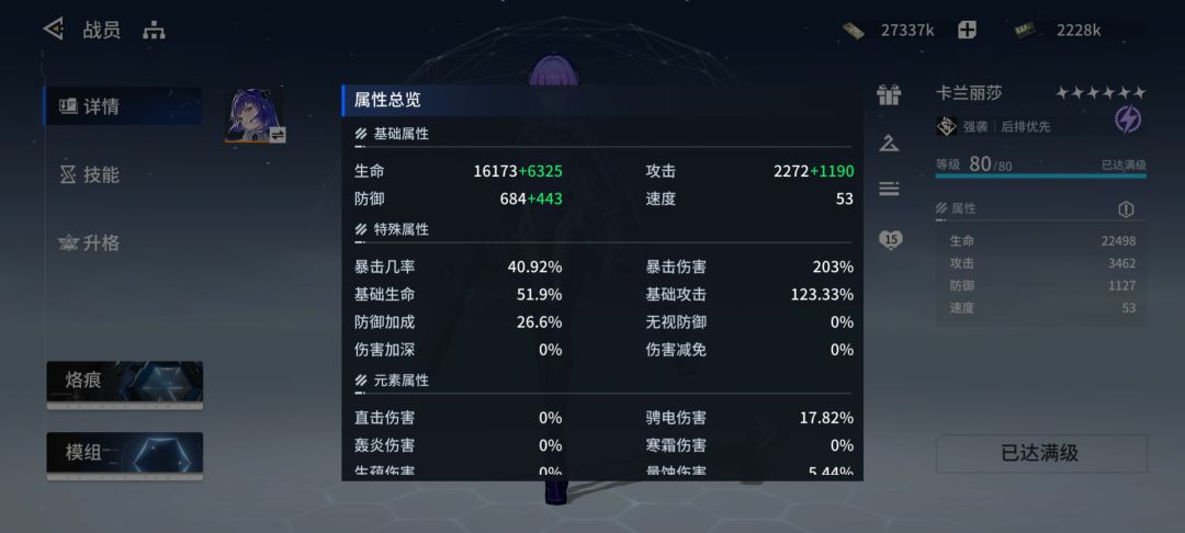 家人们,卡兰这面板能达到小毕业的程度嘛 1