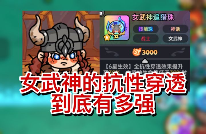 为什么说女武神是神,看大神统计的抗性与穿透的数据表截图