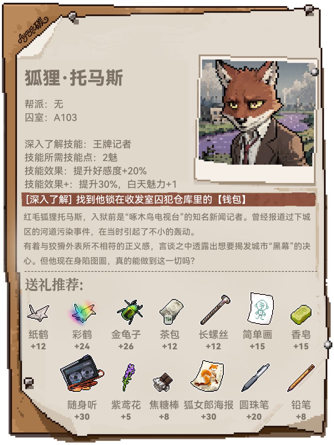 🦊《动物迷城》狐狸送礼推荐,拿下小记者! 1
