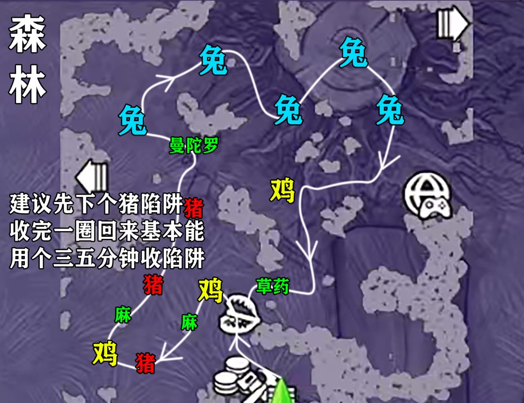 新手项日常材料地图截图