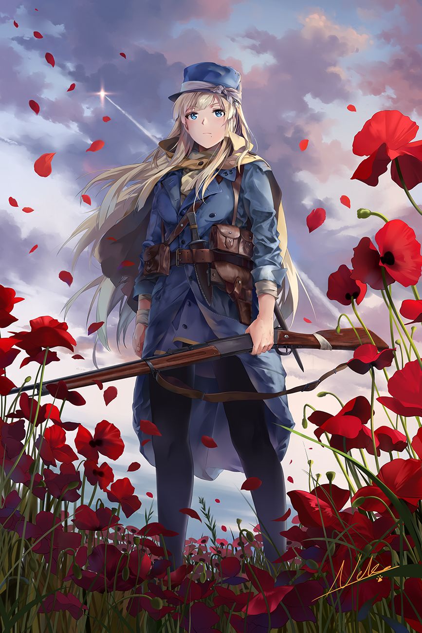 战争,少女,军队 1