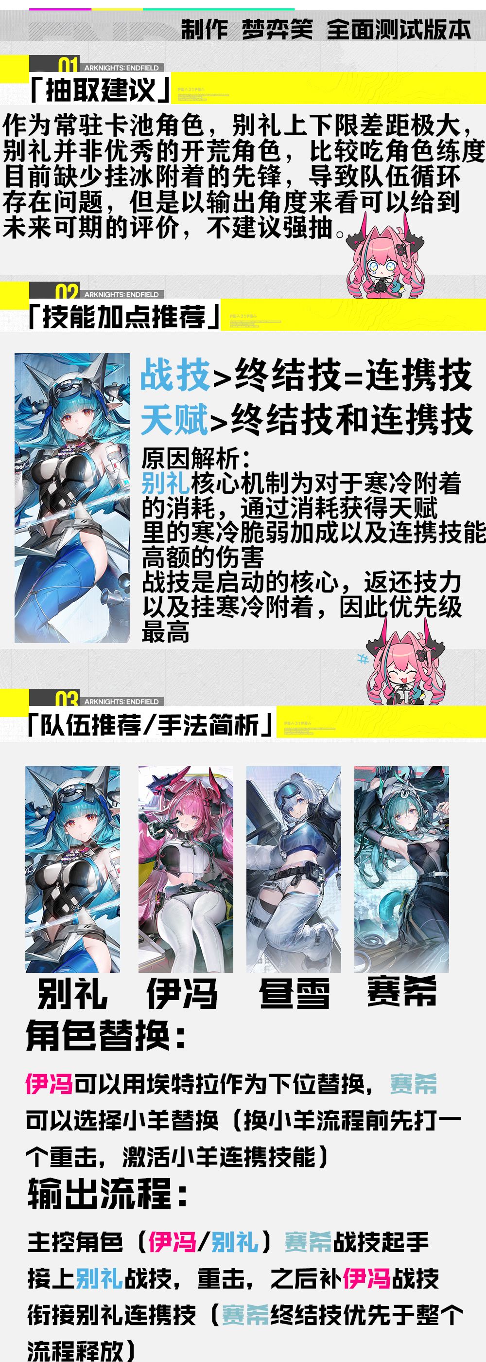 「终末地」别礼培养一图流 2