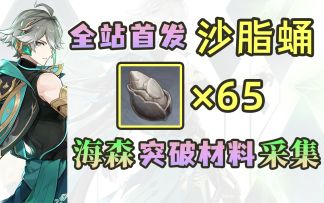 【原神】特产采集：65个沙脂蛹丝滑采集路线！给艾尔海森收集突破材料啦