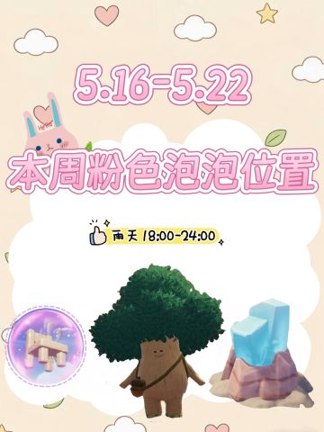 本周粉色泡泡位置已更新！