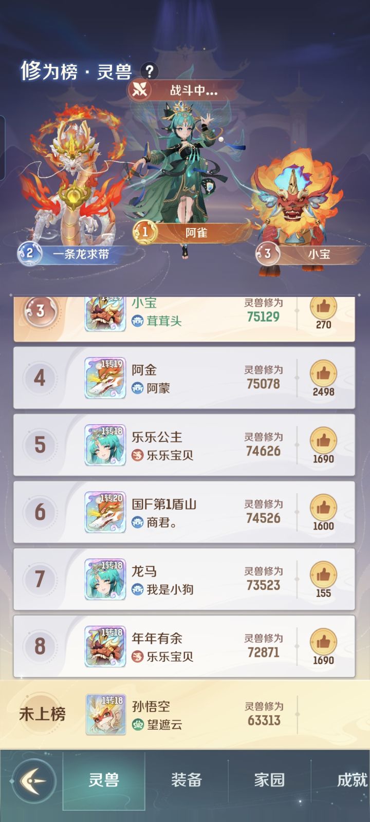 一区珍惜神兽情况截图