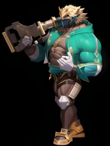 AI斗图【大力士】，最后一张是真的帅！