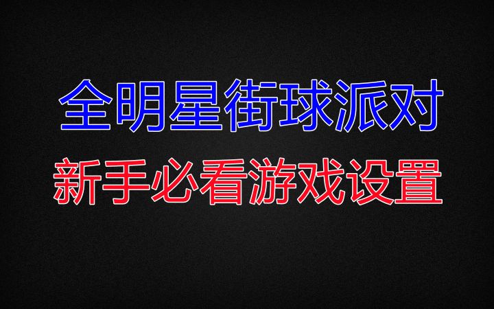 【全明星街球派对】新手必看游戏设置截图