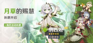 「月草的赐慧」祈愿：「白草净华·纳西妲(草)」概率UP！