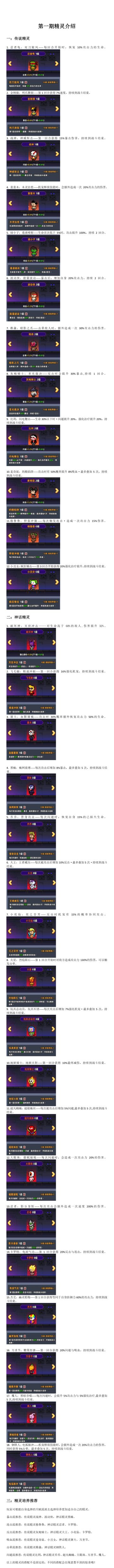 【游戏攻略】丨《小鱼快跑》-精灵全面介绍1