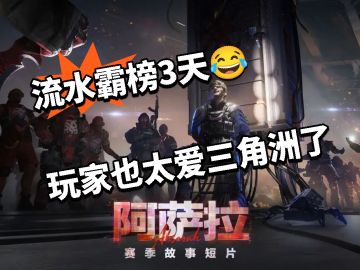 流水霸榜3天😂玩家也太爱三角洲了吧