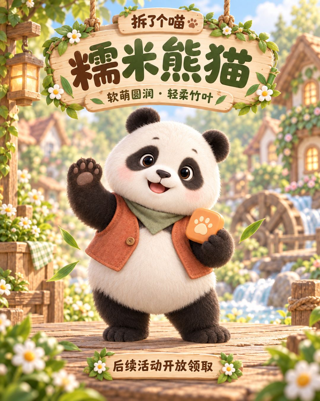 🐼 国庆小镇送好礼!回复或入群,领走糯米熊猫 1