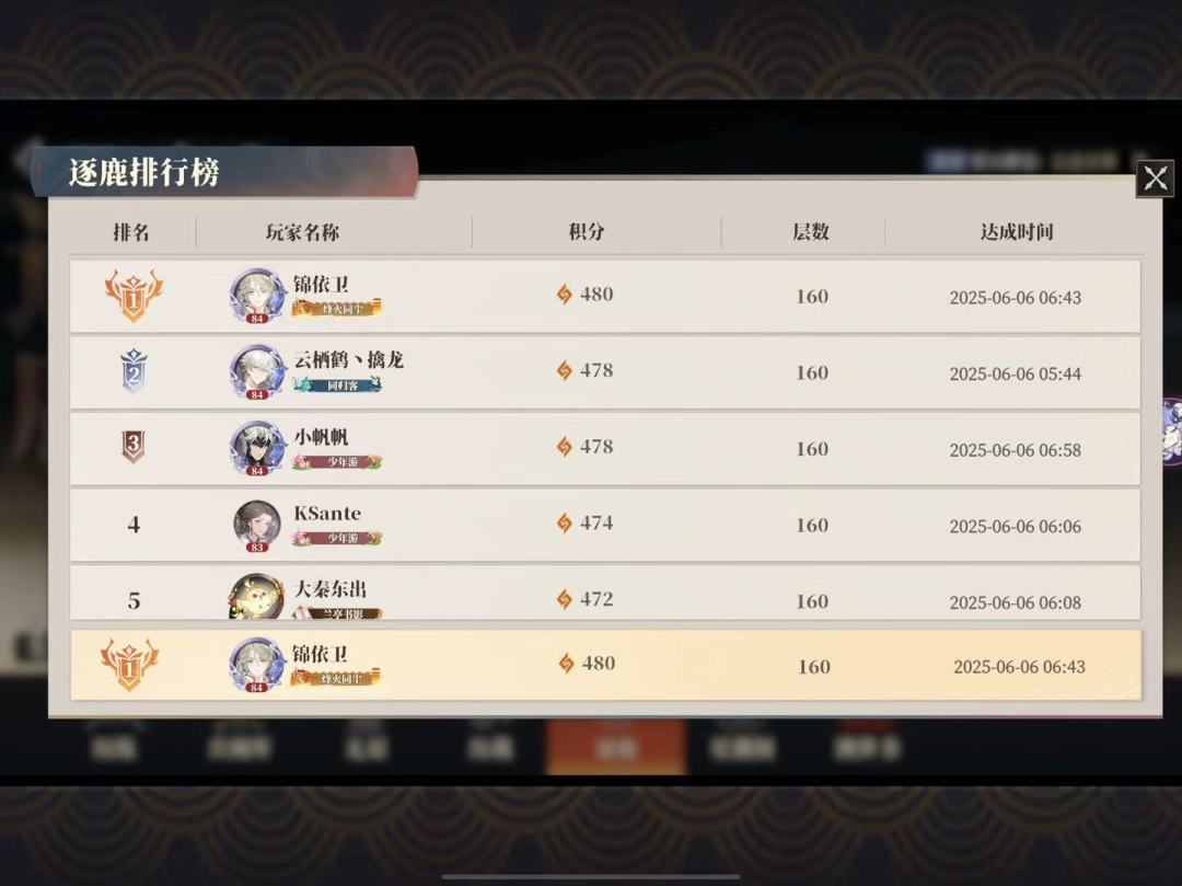 吕布春华毒队逐鹿 160 层满星已过截图
