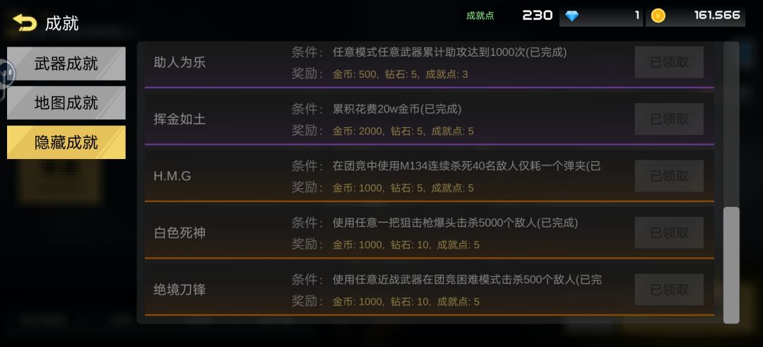 全隐藏成就展示 3
