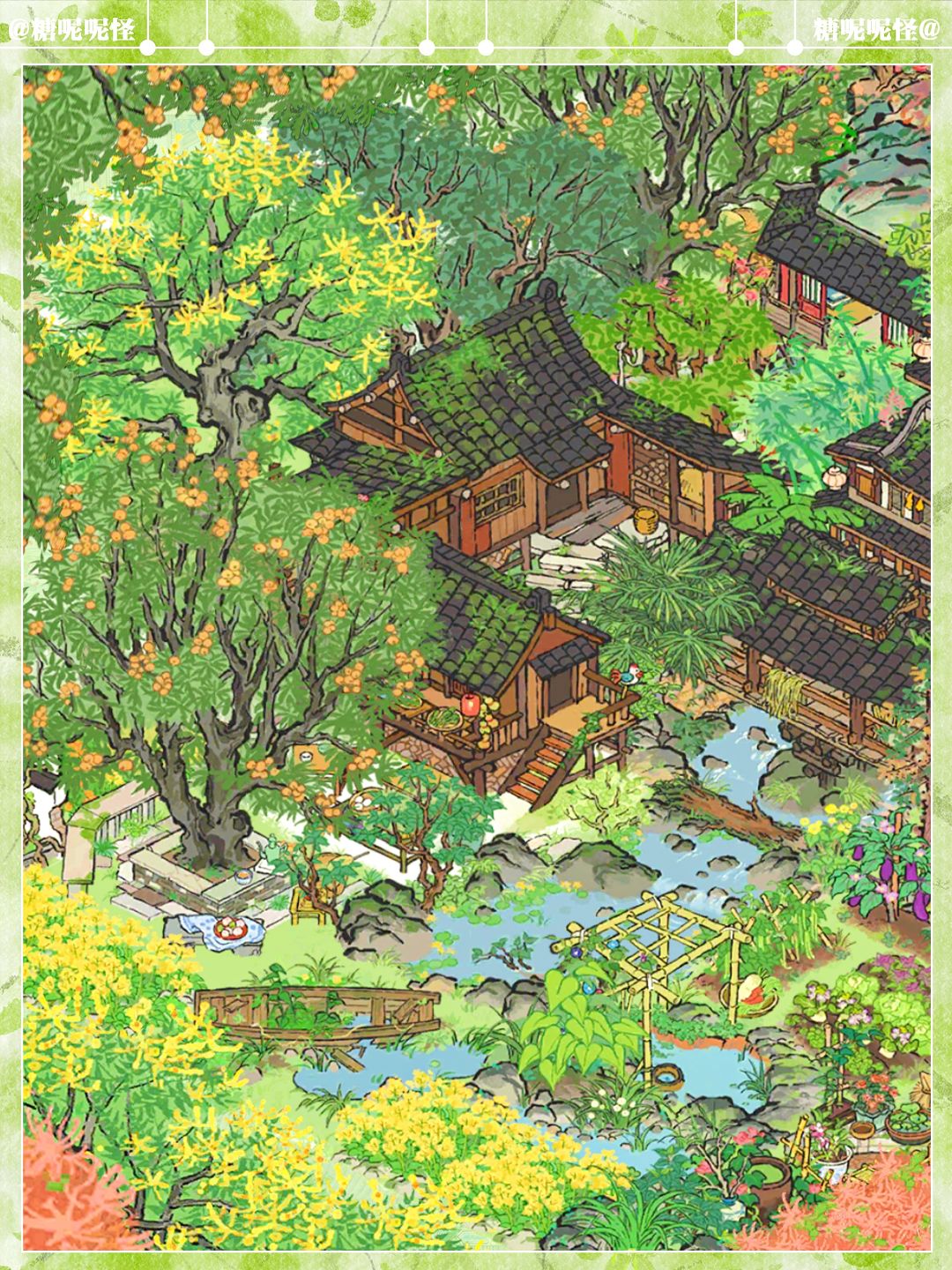 烟雨画池很难不爱啊啊啊,新建筑冷泉廊桥 2