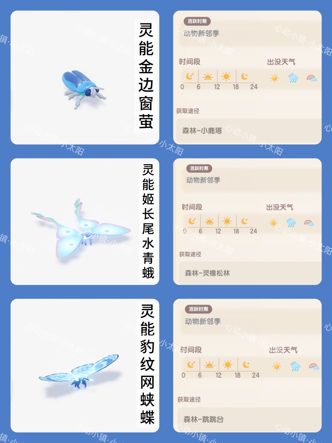 心动小镇·动物新邻季·潮流鸟类和虫类位置 4