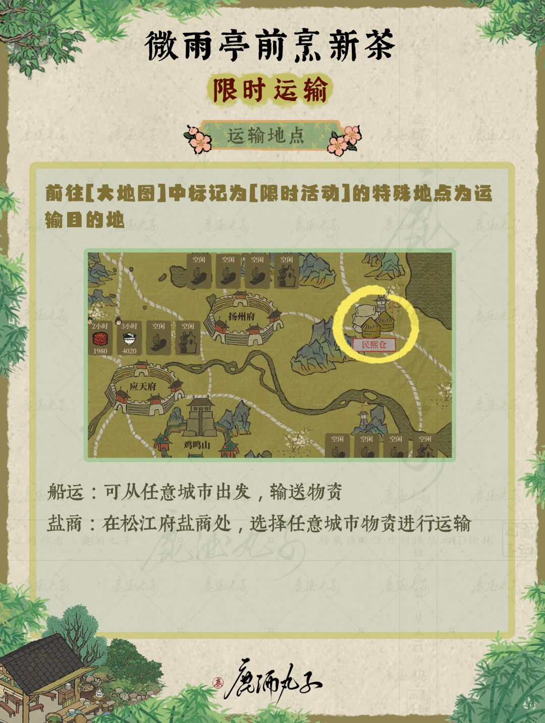微雨亭前烹新茶·限时运输活动攻略 2