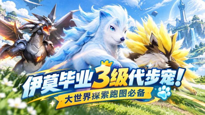 伊莫毕业代步宠!大世界探索跑图必备截图