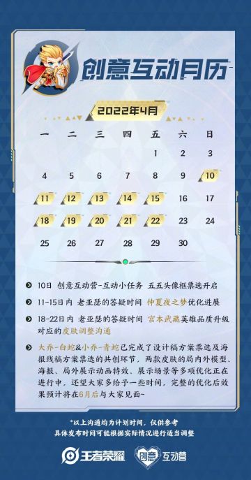 老亚瑟的答疑时间|4月创意互动月历