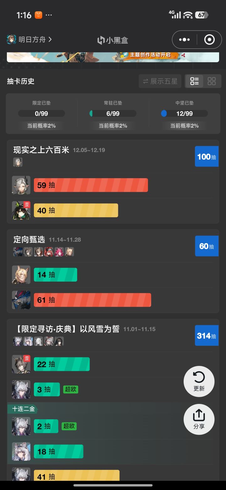 好消息,歪了m3,坏消息,100抽才出截图