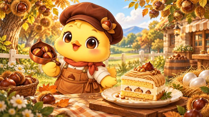 【10月21日更新】栗栗坤的小烤锅开火啦,栗蓉蛋糕也出炉了!截图