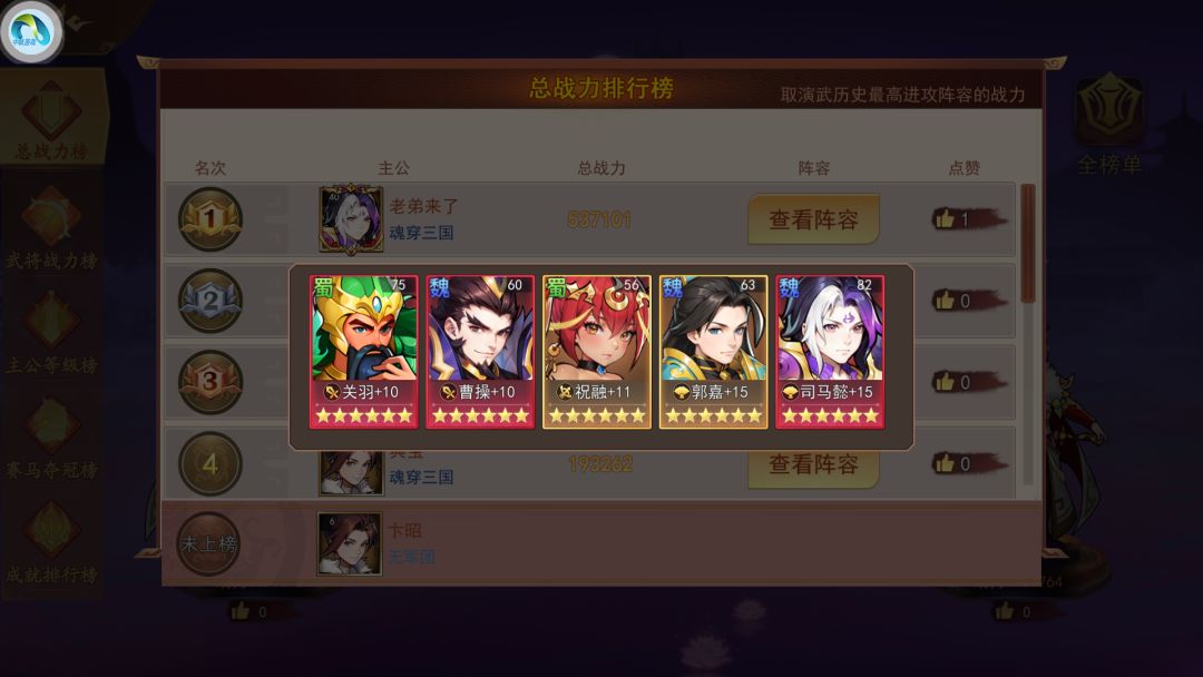 开服23小时的超级阵容截图