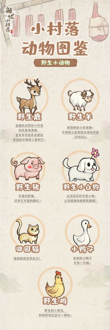 【村落一角】盘点小村落地图上那些可可爱爱的小动物们！