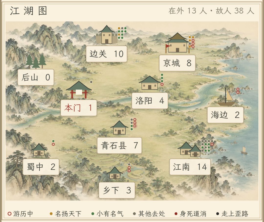 《门风》开发日志 06|添加更全面的江湖 1