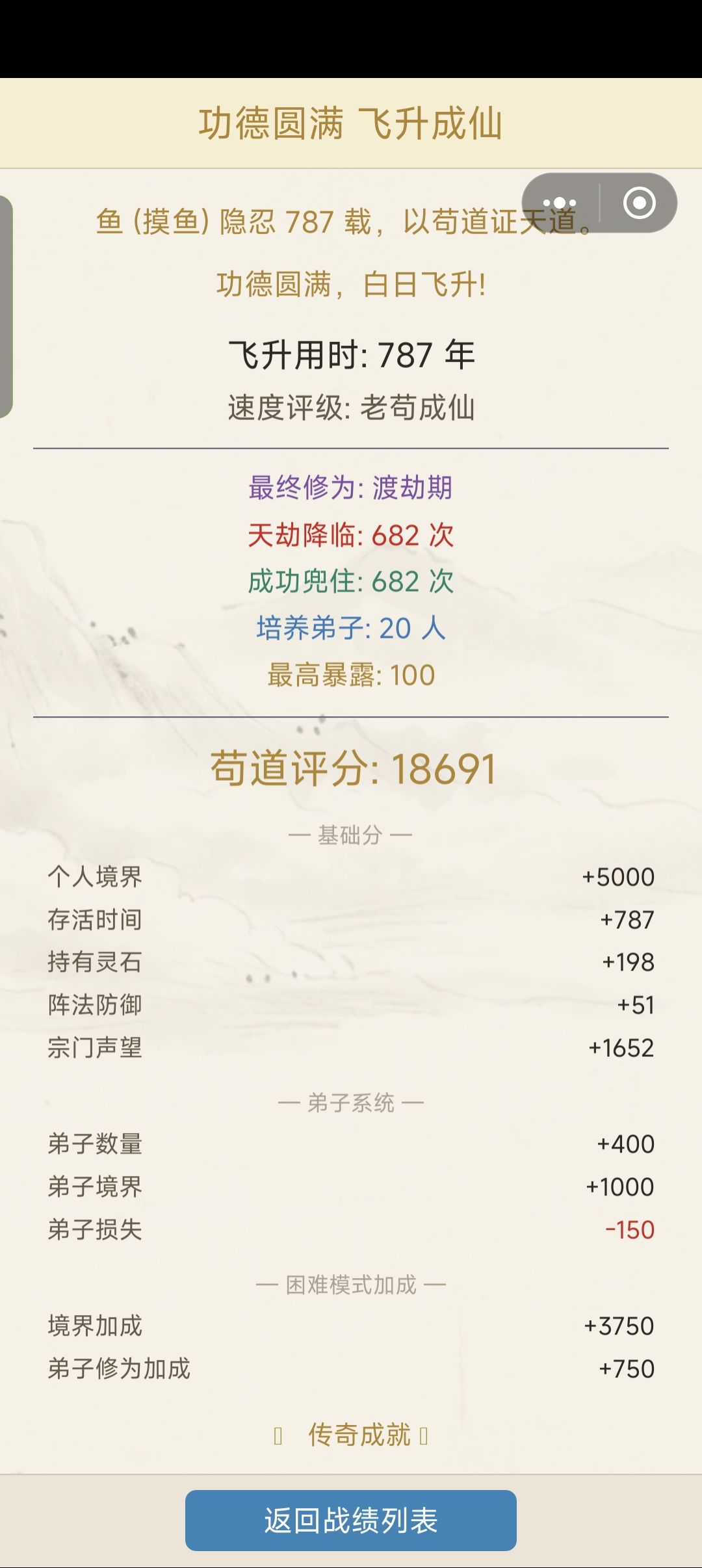 从大乘期一直挨雷劈飞升了 1