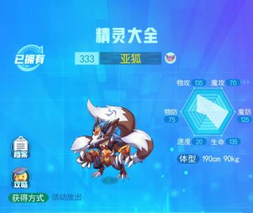 精灵图鉴——【亚狐】