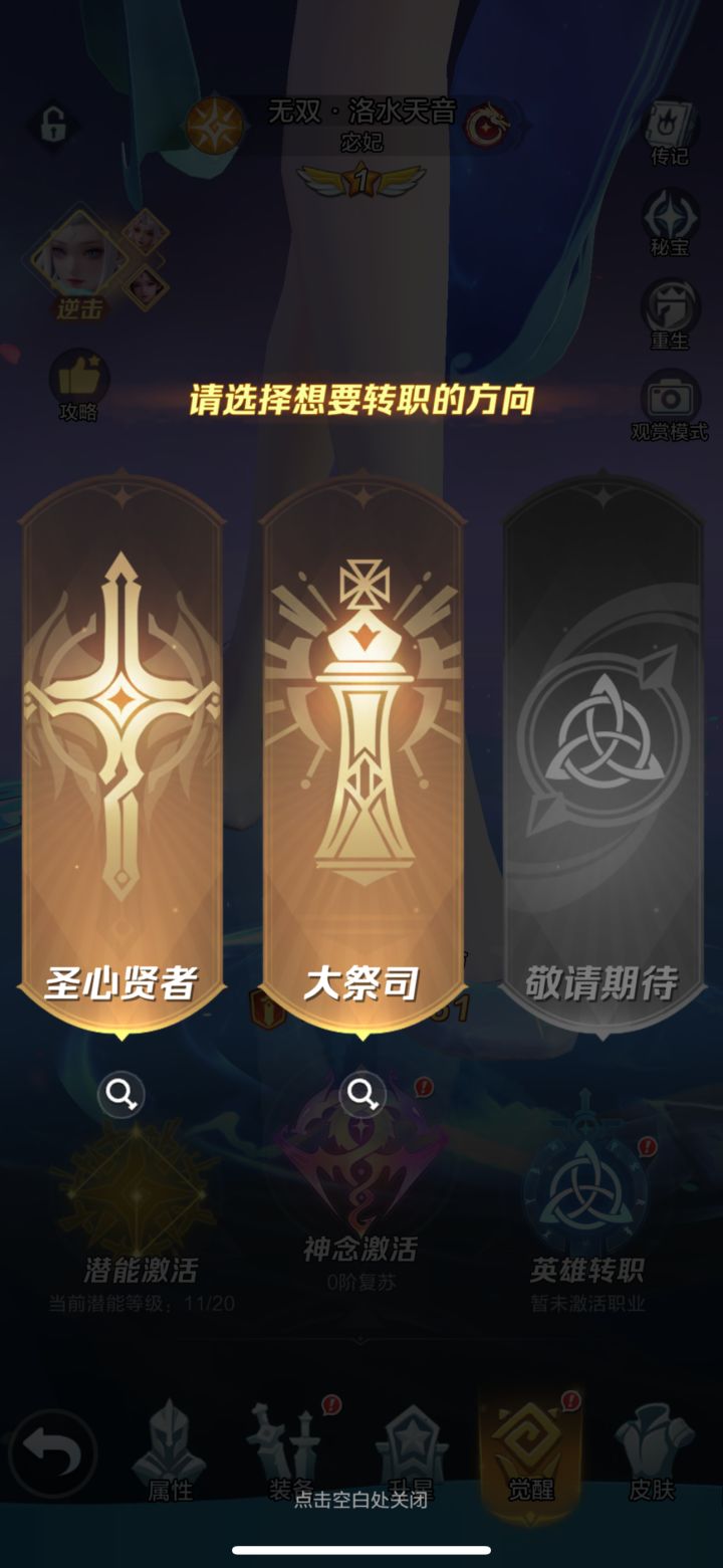 洛神职业转哪个？截图