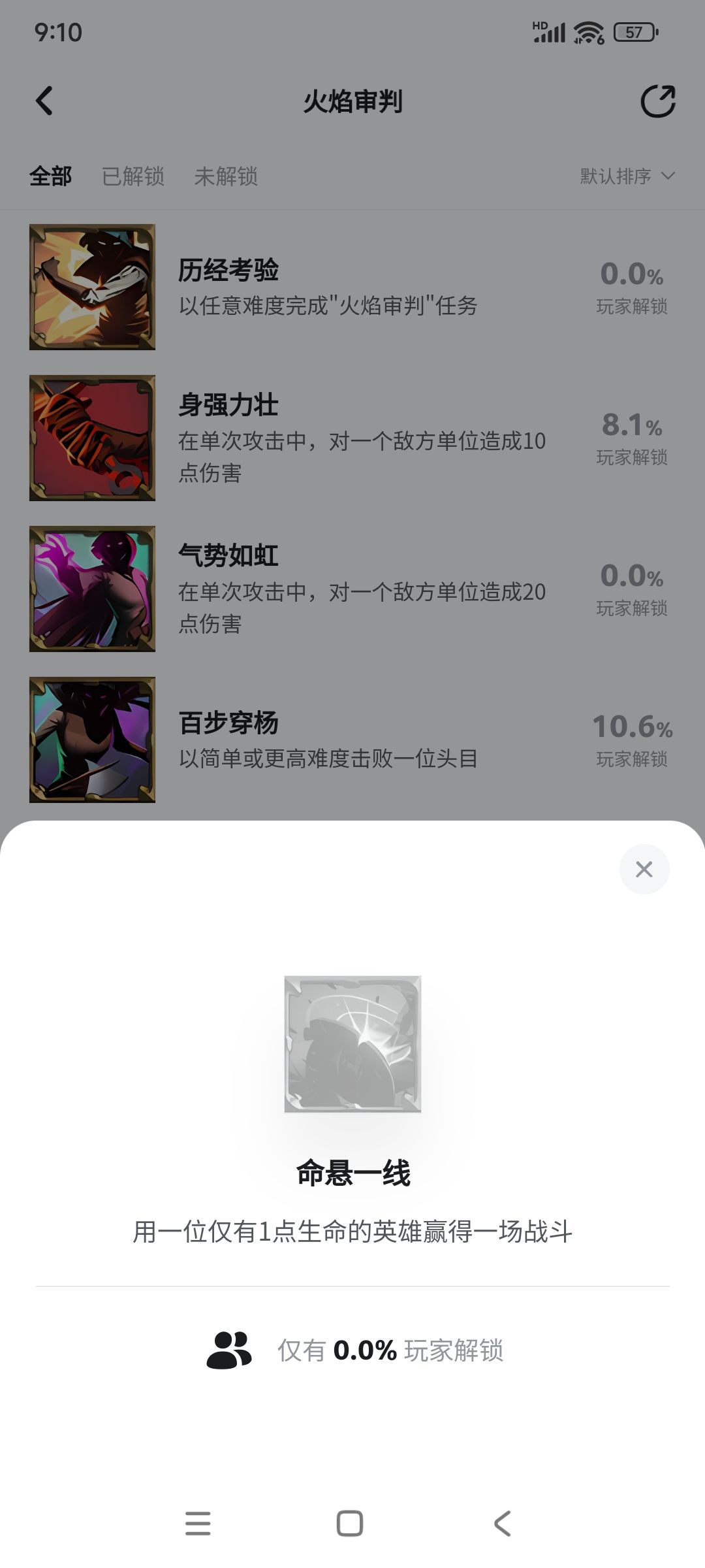 这命悬一线怎么没获得 1