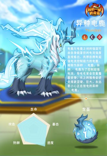 【萌龙信息卡】异种电鹿（L）‖电系&光明