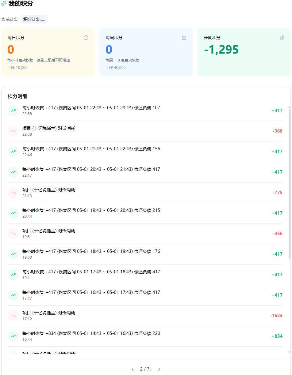 申请积分修复BUG 2