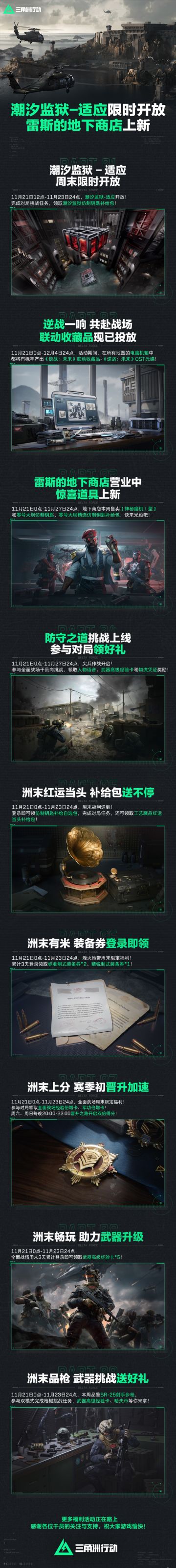 【潮汐监狱-适应】限时开放、雷斯的地下商店上新！