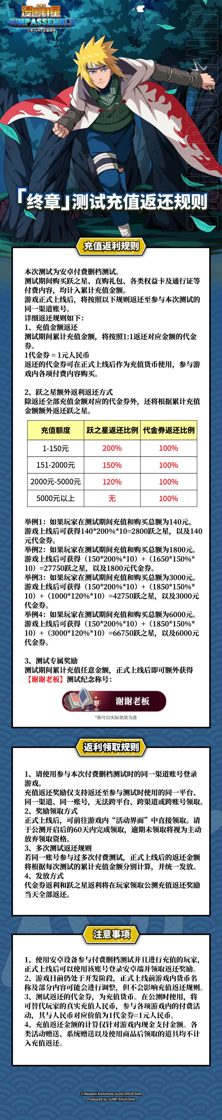 【终章测试】充值返利规则说明截图