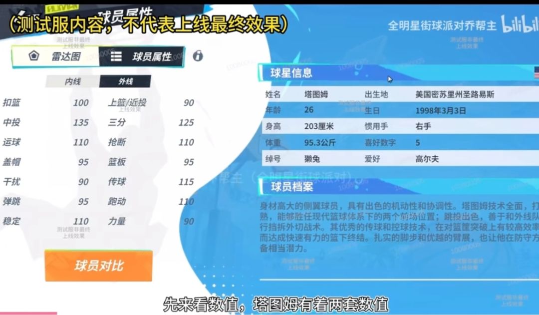 塔图姆内测服数据 2