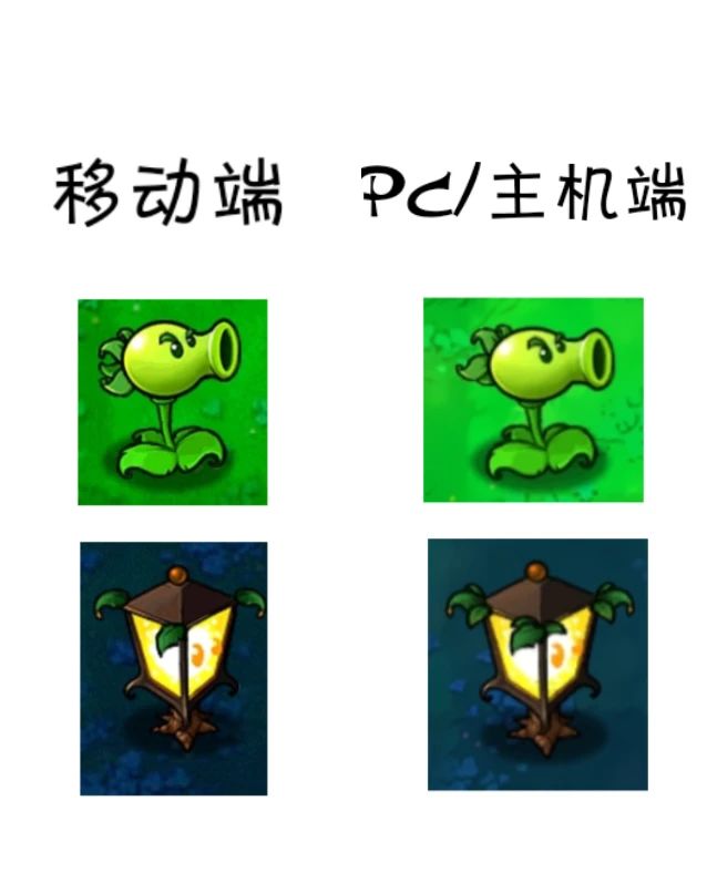 植物方面移动端与pc端的差异 1