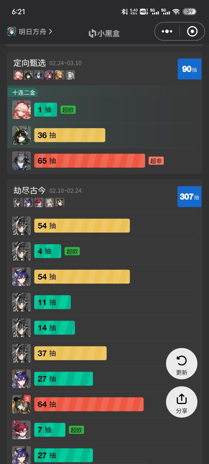 九十抽结束六选三截图