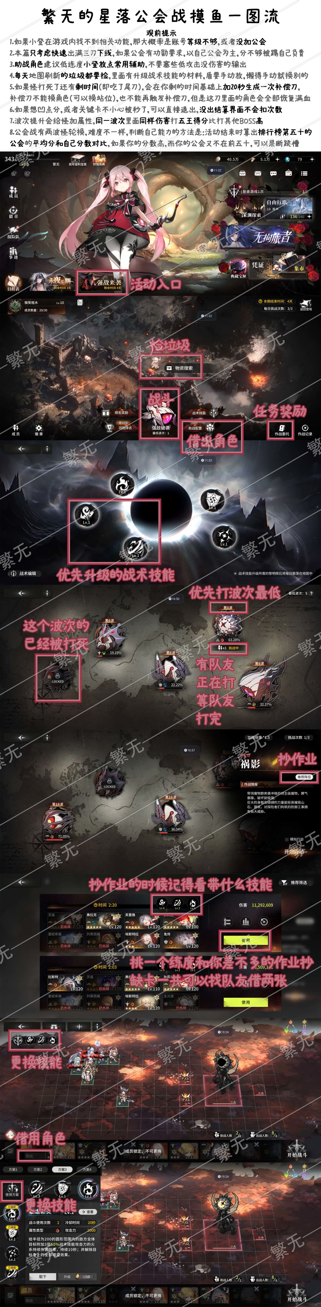 繁无的星落公会战摸鱼攻略8/19截图