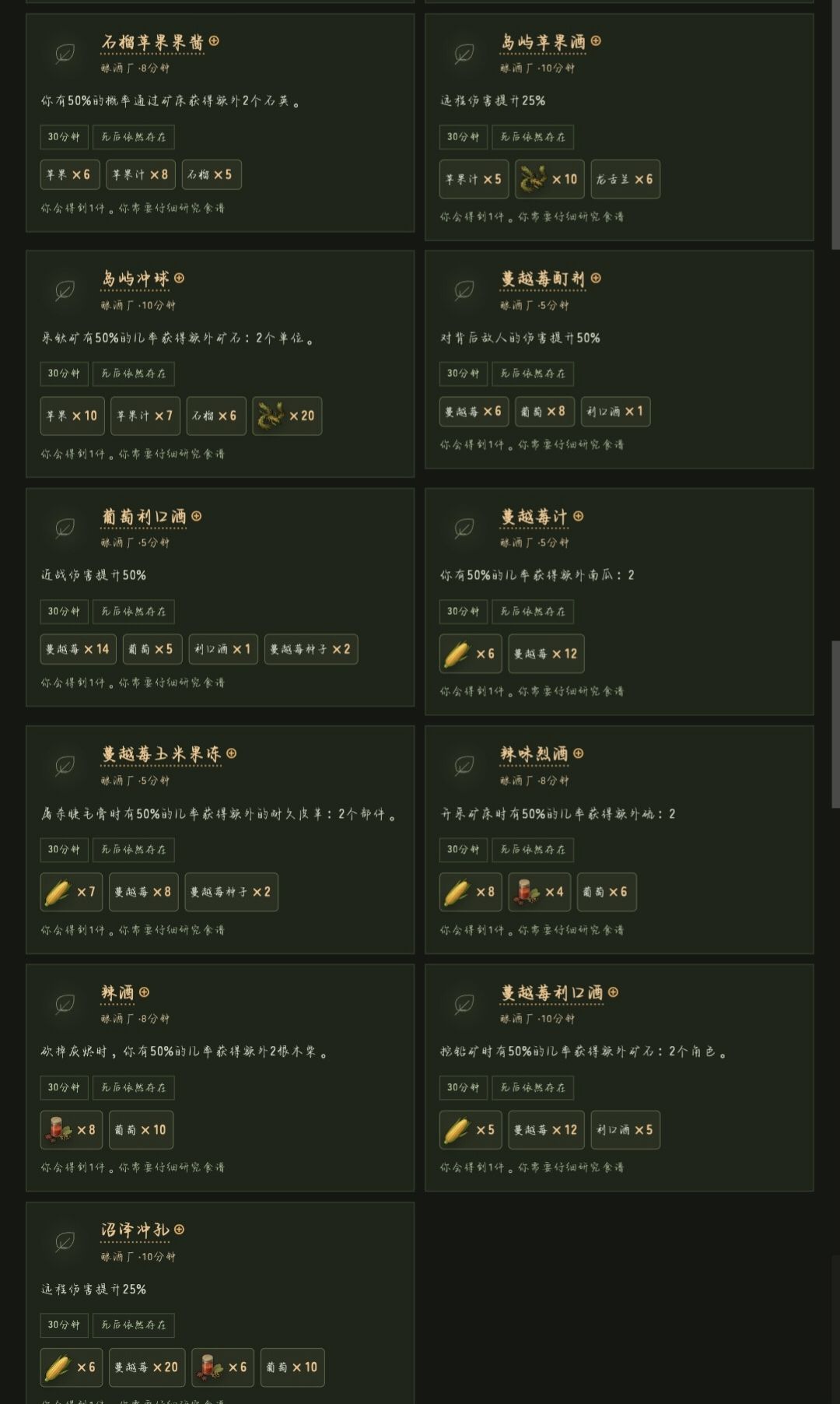 [万圣节]酿造厂配方 3
