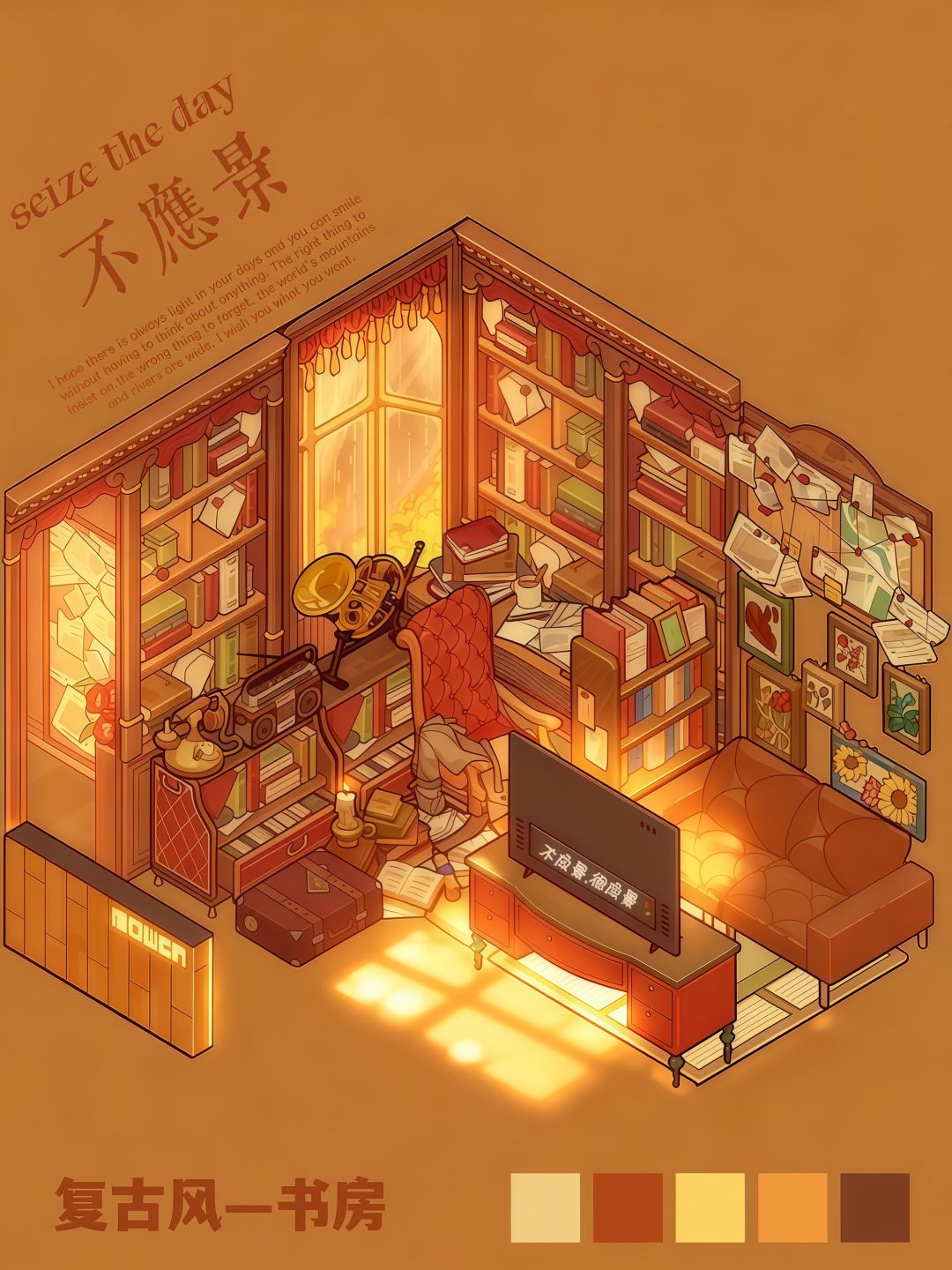 loft—美式复古风.书房 2
