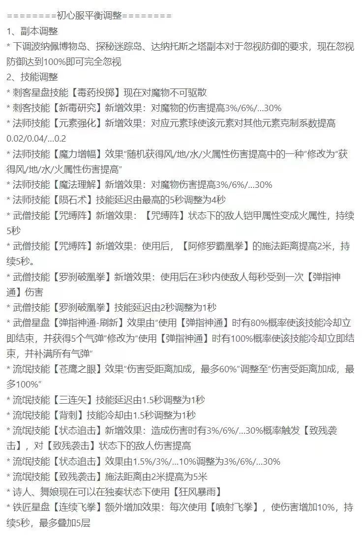 基于测试服平衡调整对于异常状态调整的想法 1