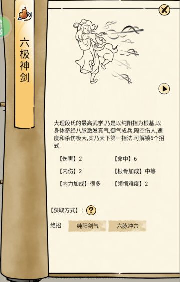 六脉神剑和凌波微步属性详情：