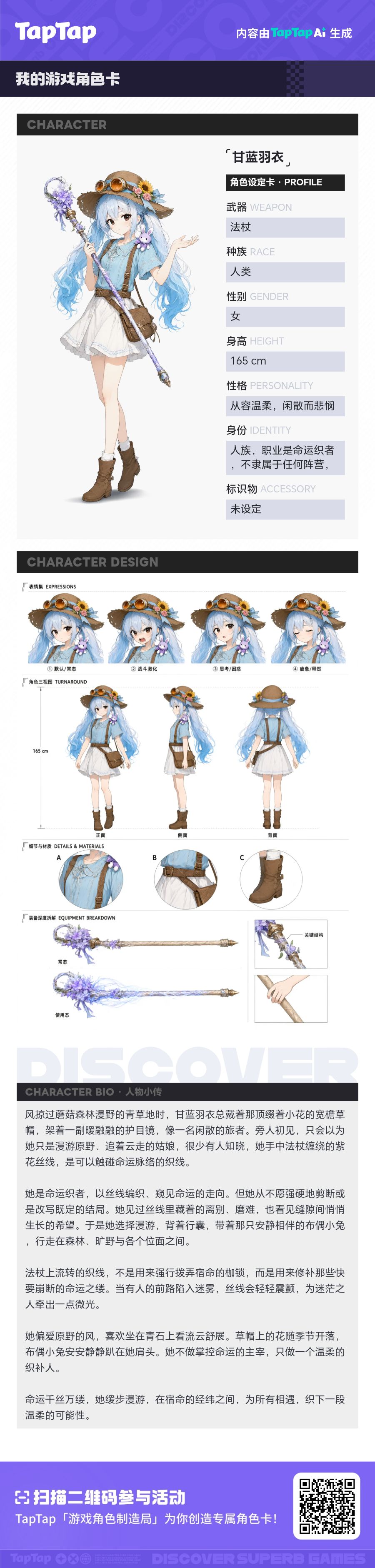 甘蓝羽衣 · 我的角色设定卡 1