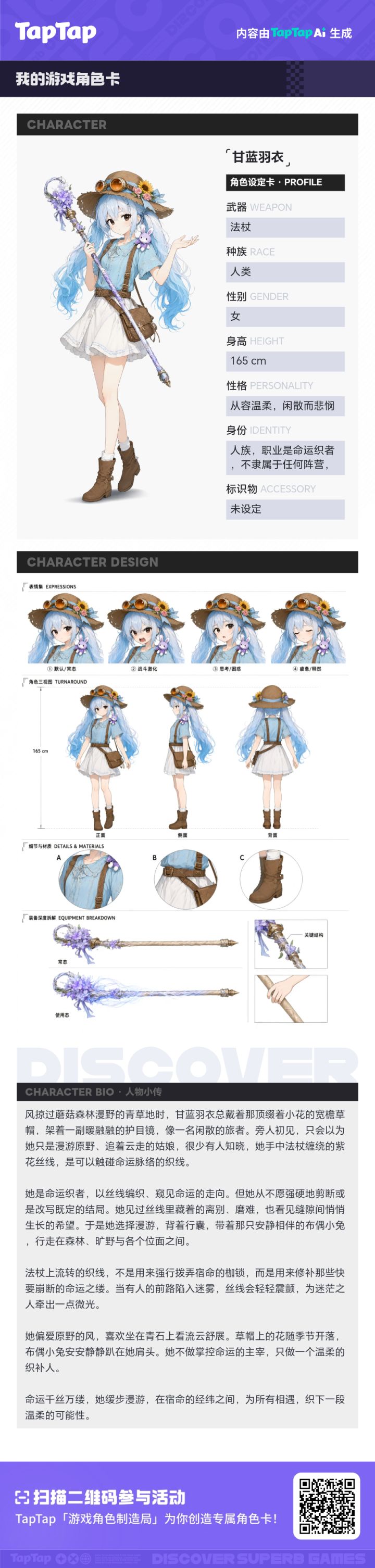 甘蓝羽衣 · 我的角色设定卡截图