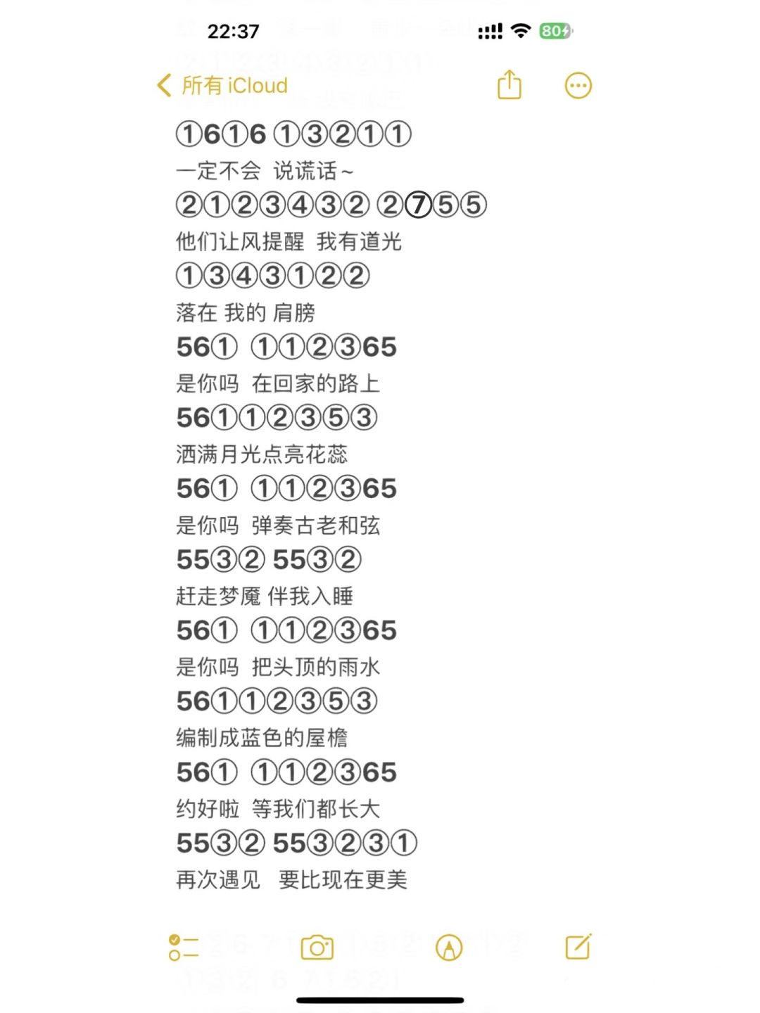 卡林巴琴《我不曾忘记》琴谱 3