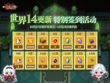 【坎公骑冠剑】世界14更新·特别签到活动即将开启！