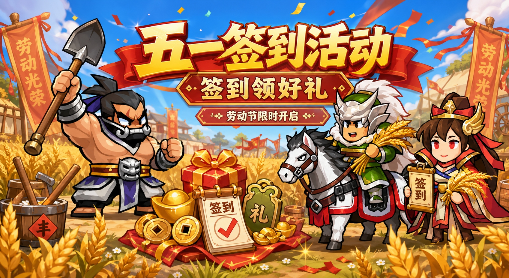 【帝国史诗】五一签到福利活动截图