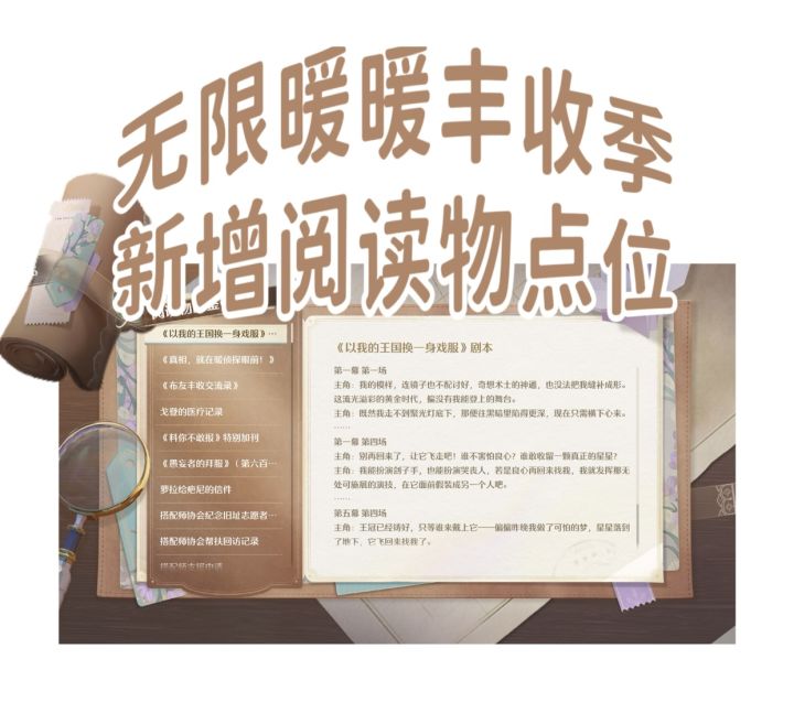 【无限暖暖】丰收季新增阅读物点位截图