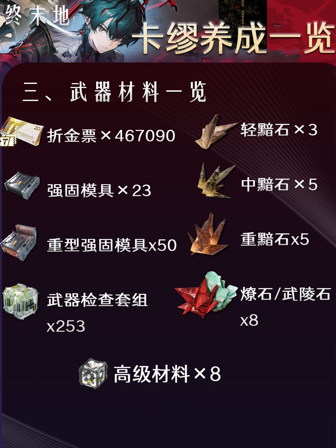 【攻略】终末地丨卡缪养成基质一览 2